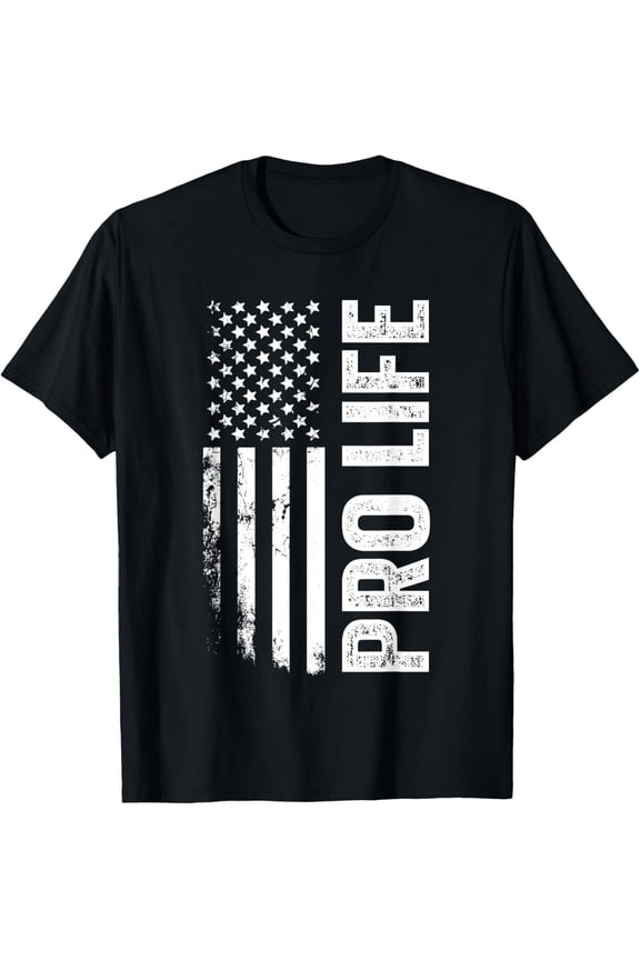 Pro Life Us Flag T-Shirt
