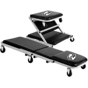 Pro-Lift 2-in-1 Foldable 300 lbs Automotive Creeper Seat, 36 Inches Vinyl Padded, 6 Casters