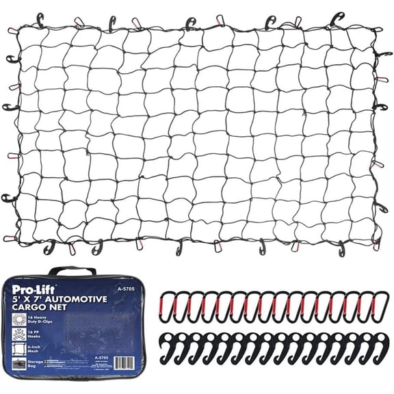 Pro-Lift 5' x 7' Cargo/Truck Bed Net for SUV, Jeep, Chevy Silverado
