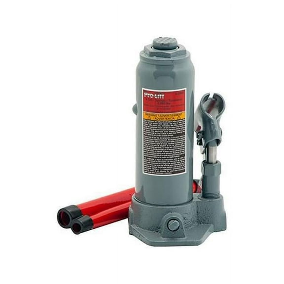 Pro-Lift Hydraulic Bottle Jack, 4 Ton Capacity, Grey, Steel