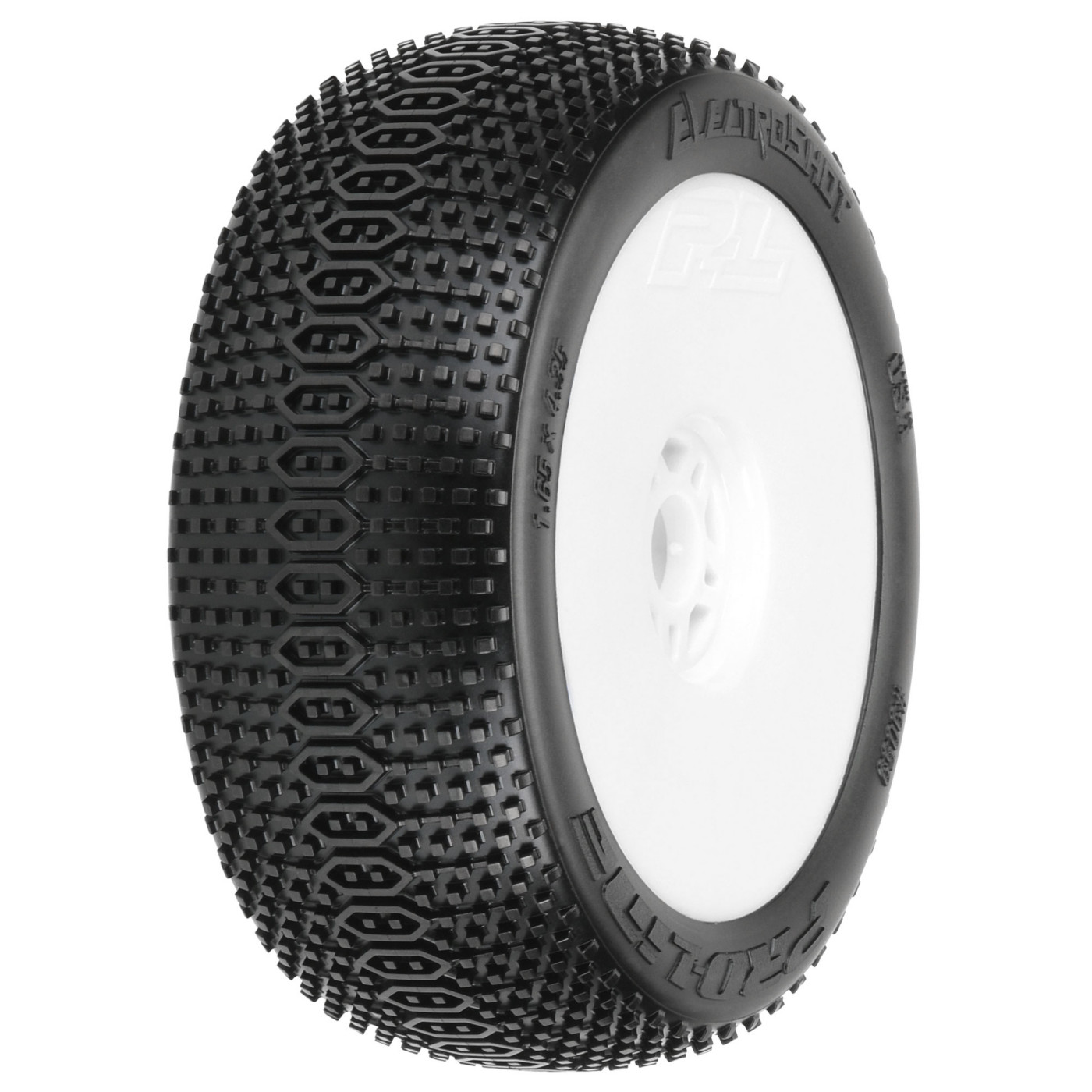 Pro Line Racing Wheels Pro-line Racing 1/8 ElectroShot X3, Soft Tires, Mounted White Wheel ...