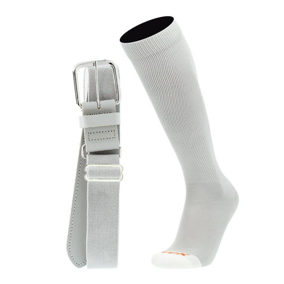 Pro Line Baseball Socks and Belt Combo (Grey, Medium)