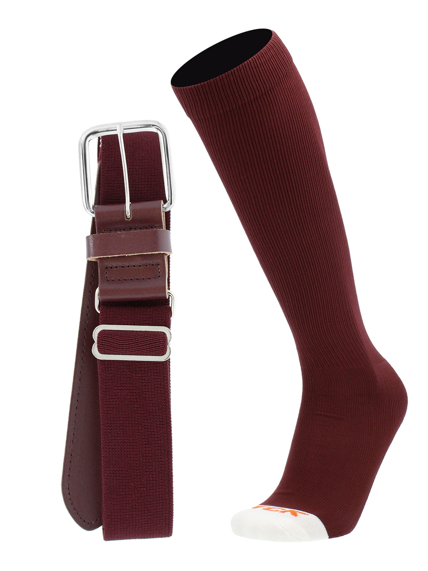 Pro Line Baseball Socks and Belt Combo (Maroon, Small)