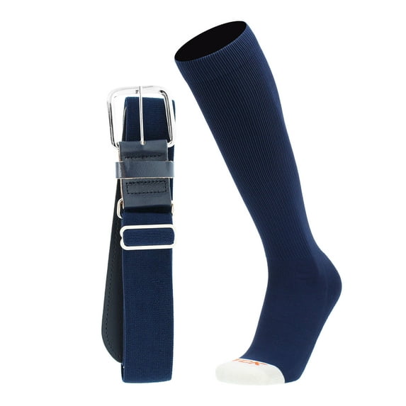 Pro Line Baseball Socks and Belt Combo (Navy, Small)