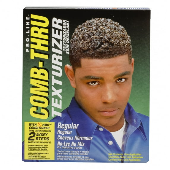 Pro Line II Men's Regular Comb-Thru Texturizer Kit, for Sensitive Scalps, All Hair Types