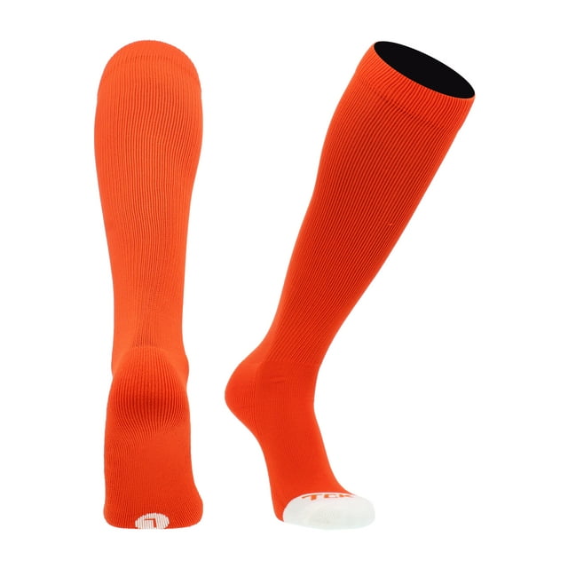 Pro Line Over the Calf Football Socks (Orange, Large)
