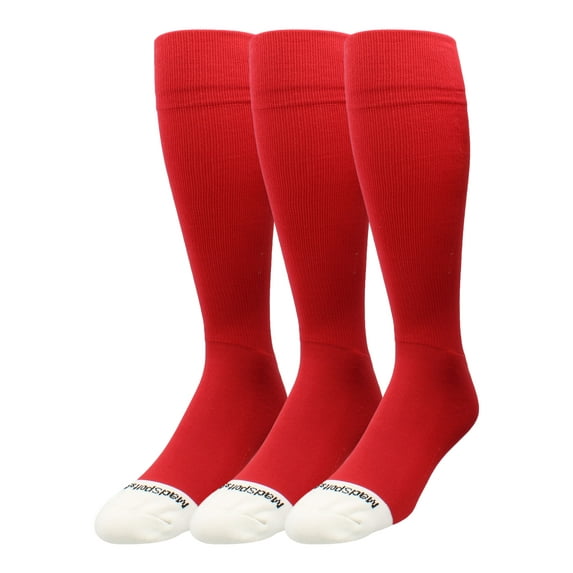 Pro Line Over the Calf Volleyball Socks (Scarlet 3 Pack, Small)