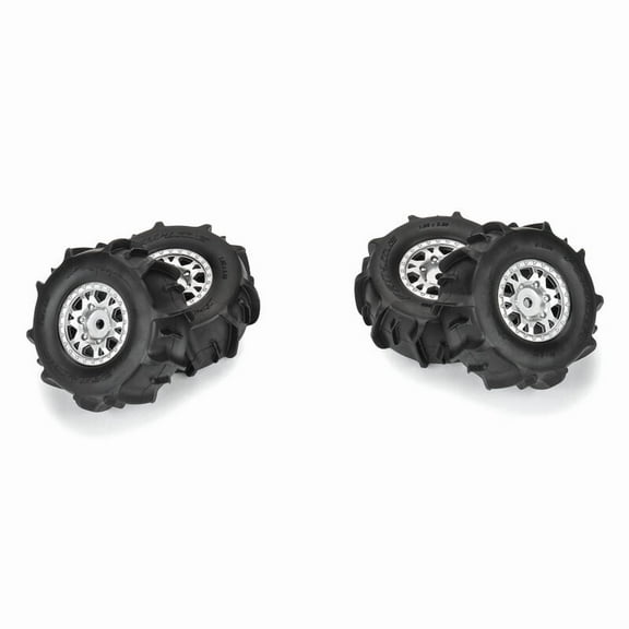 Pro-Line Racing Dumont F/R Tires Mounted 12mm Hex Silver Impulse 4 for Arrma Mojave Grom PRO1030910