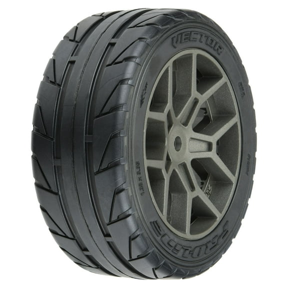 Pro-Line Racing 1/8 Vector S3 F/R 35/85 2.4 BELTED MTD 14mm Gray PRO1020410 RC Tire