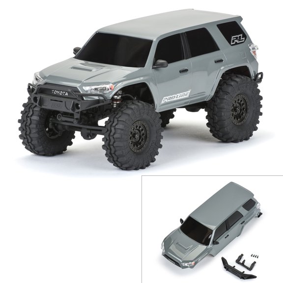Pro-Line Racing 2024 Toyota 4Runner Hard Body Painted Lunar Rock Gray and Assembled for Axial SCX24 132mm Wheelbase PRO362114