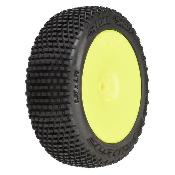 Pro-Line Racing Hole Shot 3.0 Buggy Tires MTD Velocity Yellow Wheels for Arrma Typhon Grom PRO1031712