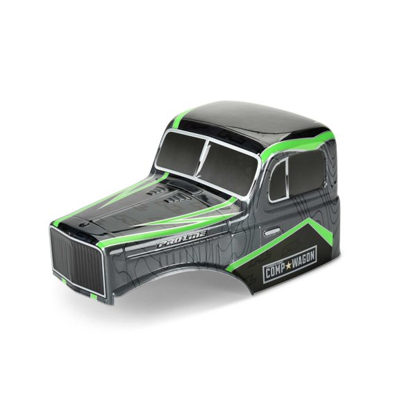 Pro-Line Racing Limited Edition Pre-Cut/Pre-Painted Comp Wagon Cab-Only Topo Gray/Green Body for 12.3" 313mm Wheelbase Crawlers PRO360621