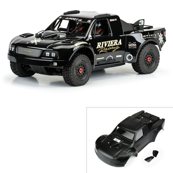 Pro-Line Racing Pre-Cut 1997 Ford F-150 Trophy Truck Riviera Edition Tough Color Black Body for ARRMA Mojave 4S PRO363818