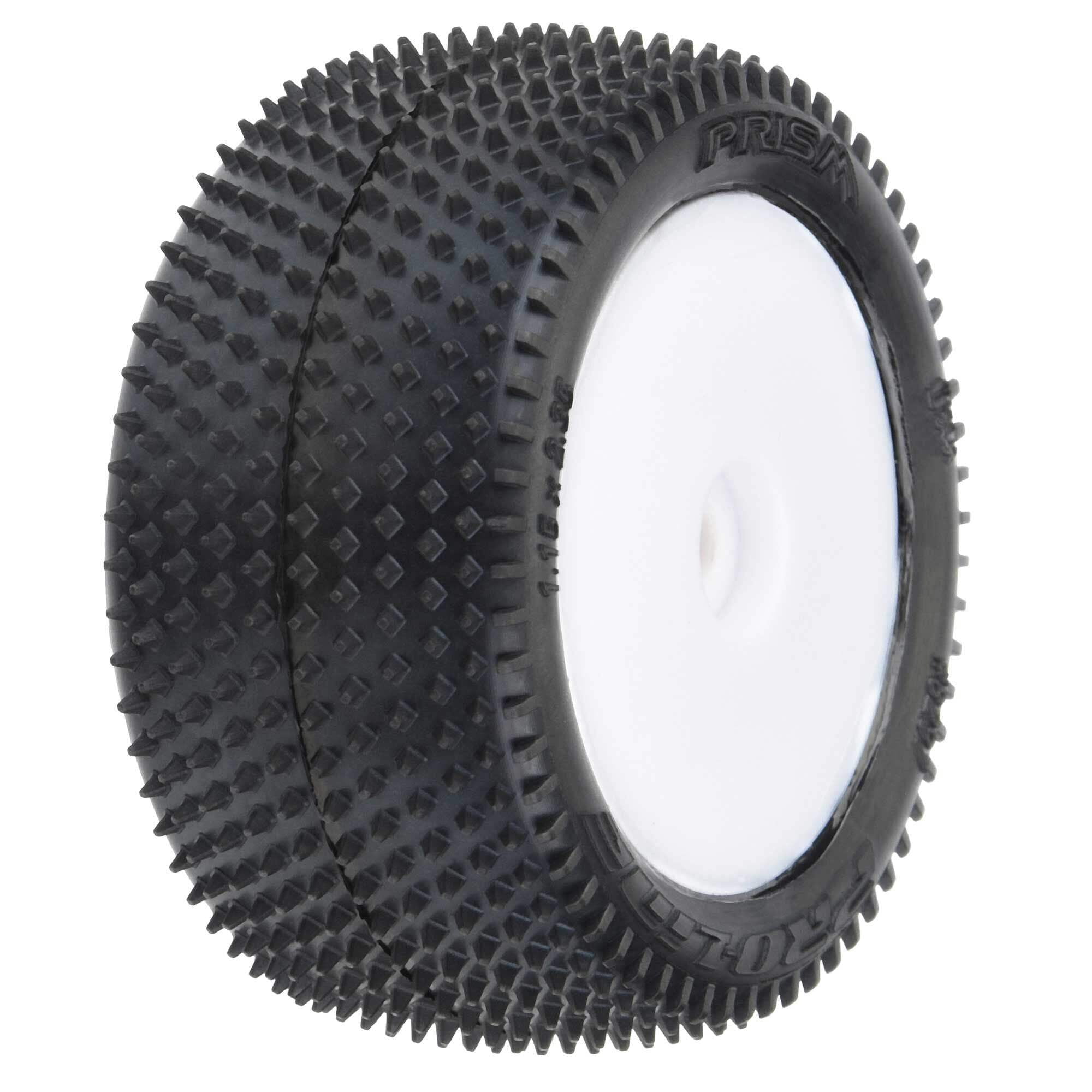 Pro-Line 829713 Prism Carpet Tires Mounted White Mini-B Rear (2 ...