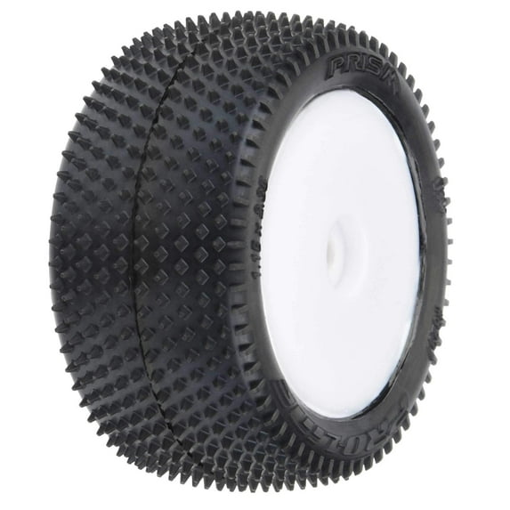 Pro-Line 829713 Prism Carpet Tires Mounted White Mini-B Rear (2)