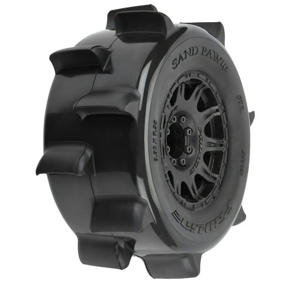 Pro-Line Racing Sand Paw HP BELTED F/R 3.8" MT Tires MTD 17mm Black Raid 2 PRO1026810