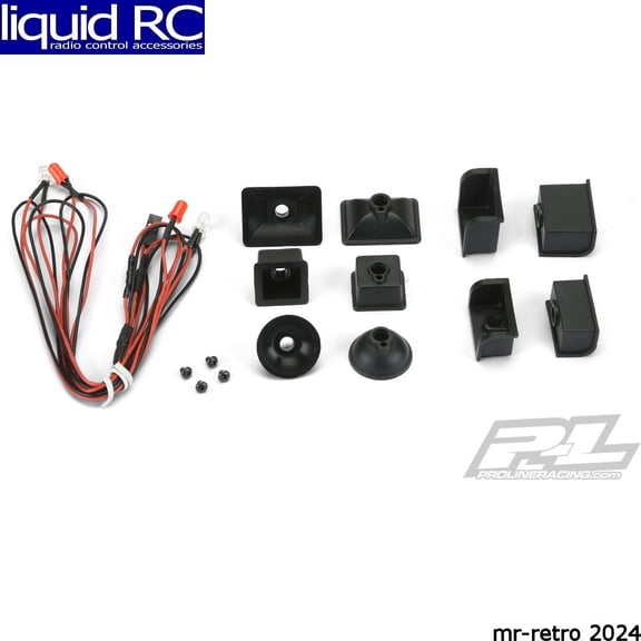 Pro-Line Racing Universal LED Headlight & Tail Light Kit -Crawlers PRO631700 Electric Car/Truck Option Parts