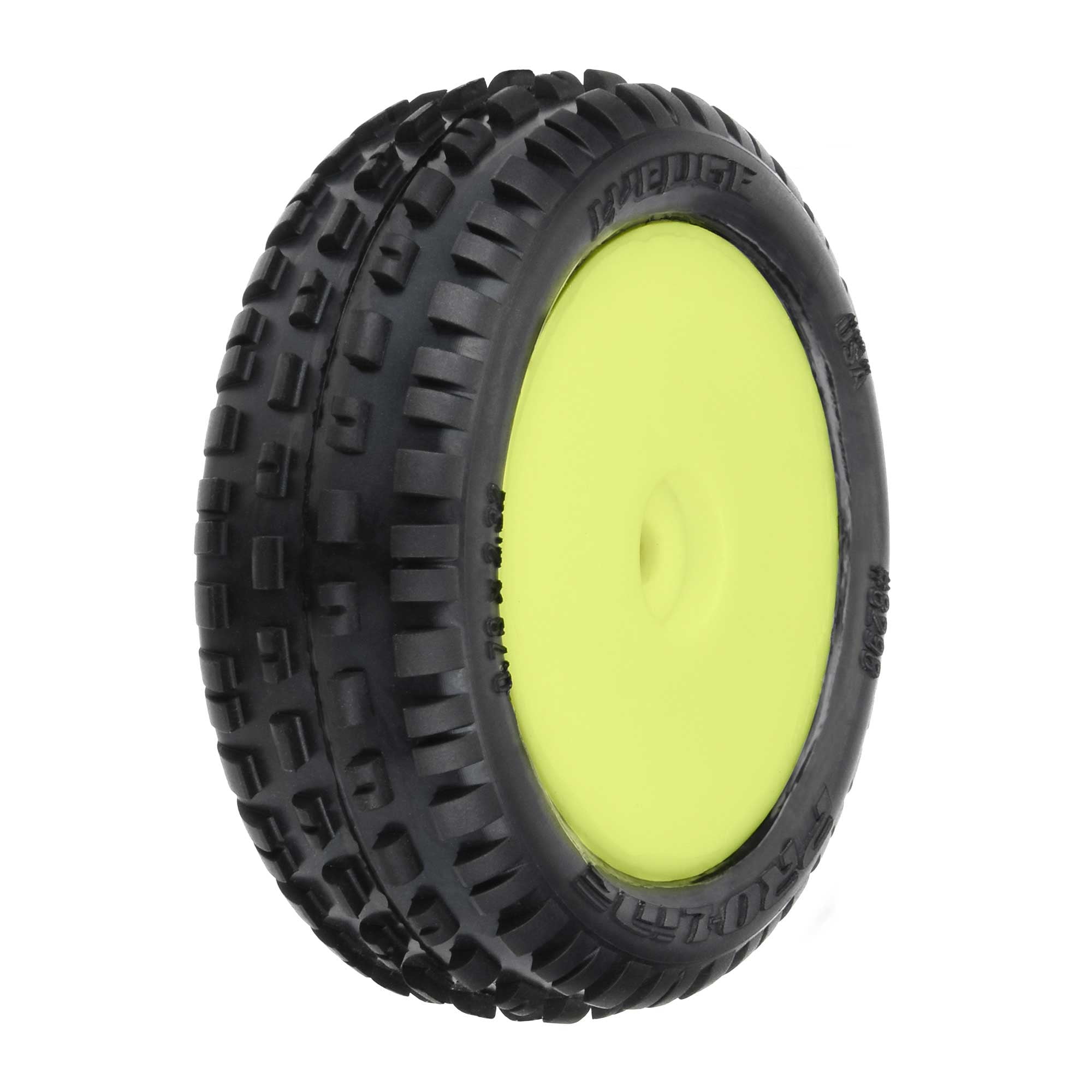 ProLine Racing Wedge Carpet Tires MTD Yellow MiniB Front PRO829812 RC