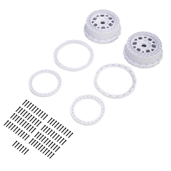 Pro-Line Racing Wheel and Beadlock Set White 2 5IVE-T 3.0 PRO287804