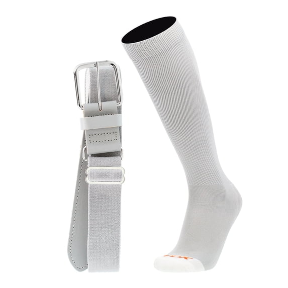 Pro Line Baseball Socks and Belt Combo (Grey, Small)