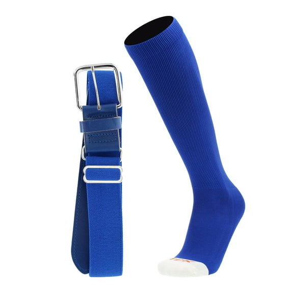 Pro Line Baseball Socks and Belt Combo (Royal, Large)