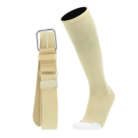 Pro Line Baseball Socks and Belt Combo (Vegas Gold, X-Large)