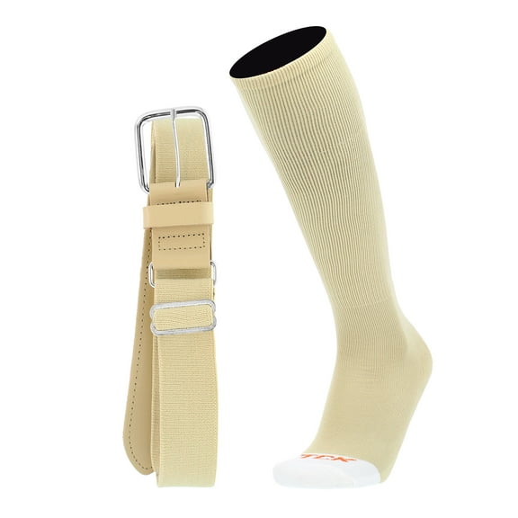 Pro Line Baseball Socks and Belt Combo (Vegas Gold, X-Large)