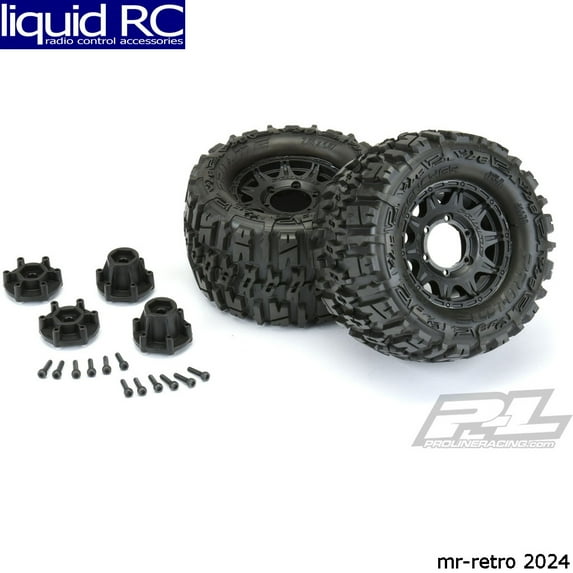 Pro-Line 117010 Trencher 2.8 Mounted Raid Black 6x30 Front/Rear (2)