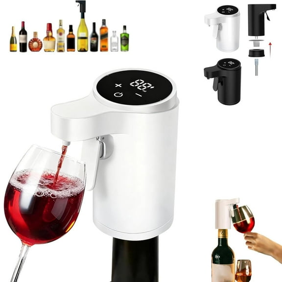Pro Liquor Dispenser- Smart Dispenser,5-In-1 Electric Wine Decanter With Aerator,Built-In Aeration Technology to Enhance the Flavor of Every Drink - Fits a Wide Range of Bottle Sizes and Shapes
