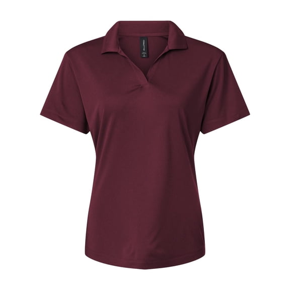 AllPro 41800L Pro-Lock Women's Performance Polo-Maroon-L