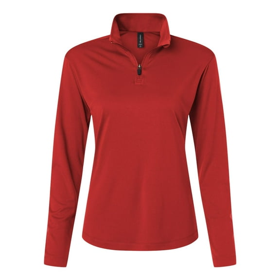 AllPro 41870L Pro-Lock Women's Performance Quarter-Zip Pullover-Red-L