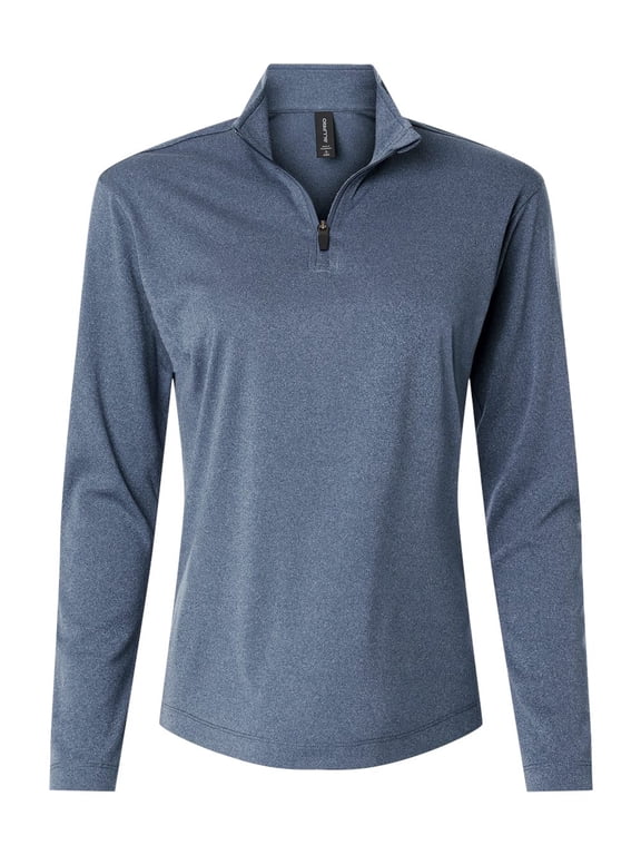 41870L Pro-Lock Women's Performance Quarter-Zip Pullover-Heather Navy-2XL