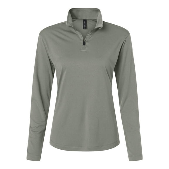 AllPro 41870L Pro-Lock Women's Performance Quarter-Zip Pullover-GREYSTONE-XL