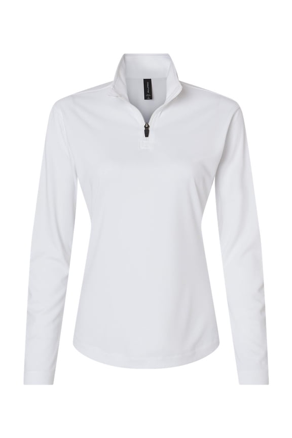 41870L Pro-Lock Women's Performance Quarter-Zip Pullover-White-L