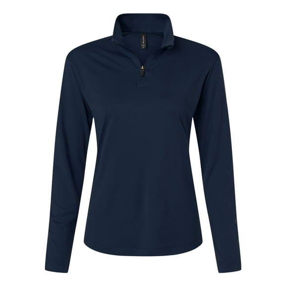 AllPro 41870L Pro-Lock Women's Performance Quarter-Zip Pullover-Navy-M