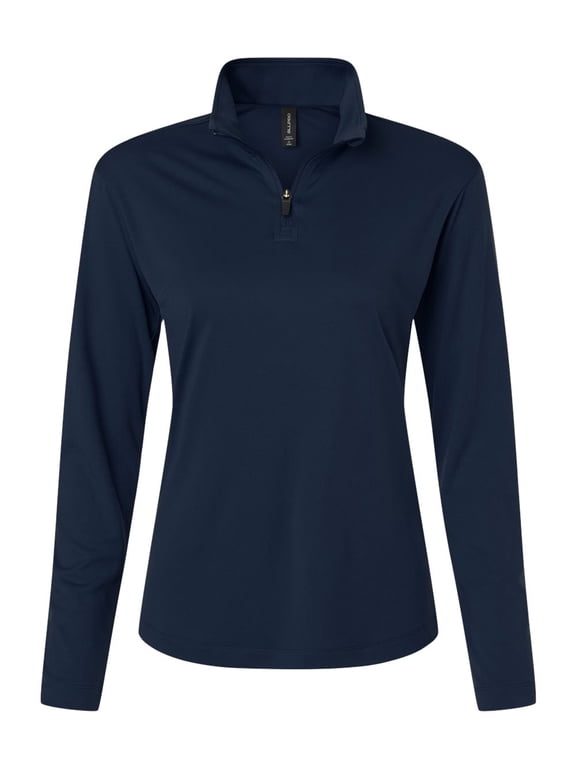 41870L Pro-Lock Women's Performance Quarter-Zip Pullover-Navy-L