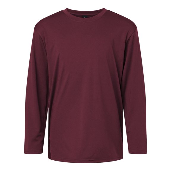 AllPro 48400Y Pro-Lock Youth Performance Long Sleeve T-Shirt-Maroon-XS