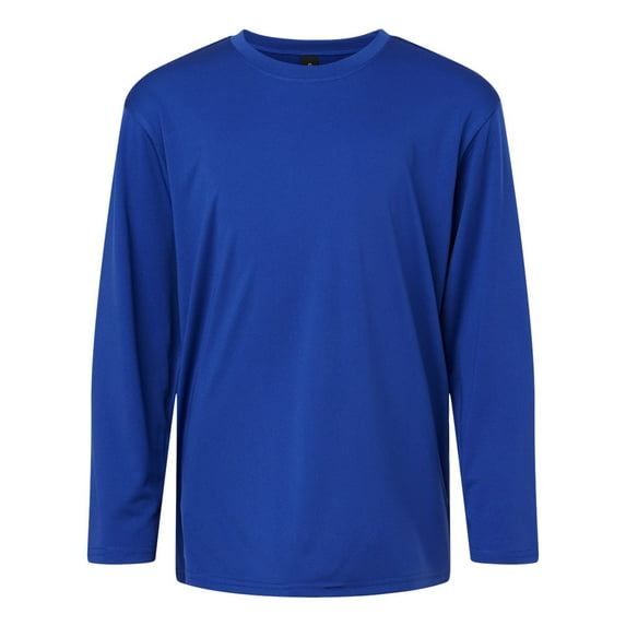 AllPro 48400Y Pro-Lock Youth Performance Long Sleeve T-Shirt-Royal-L
