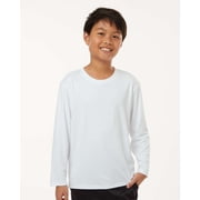 AllPro 48400Y Pro-Lock Youth Performance Long Sleeve T-Shirt-White-S