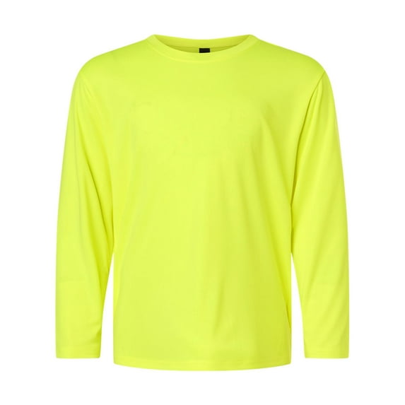 AllPro 48400Y Pro-Lock Youth Performance Long Sleeve T-Shirt-Neon Yellow-M
