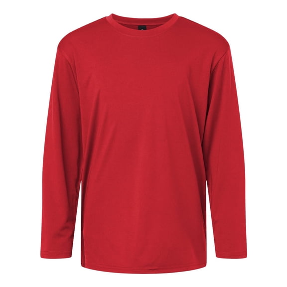 AllPro 48400Y Pro-Lock Youth Performance Long Sleeve T-Shirt-Red-S