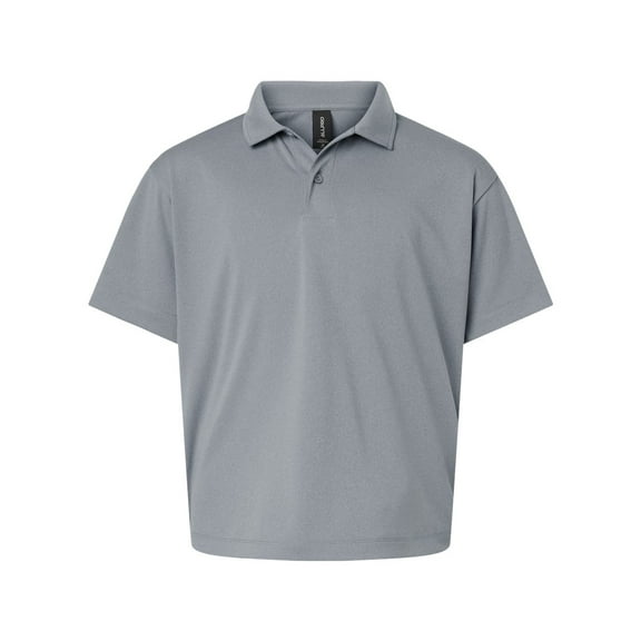 AllPro 41800Y Pro-Lock Youth Performance Polo-Heather Steel-S