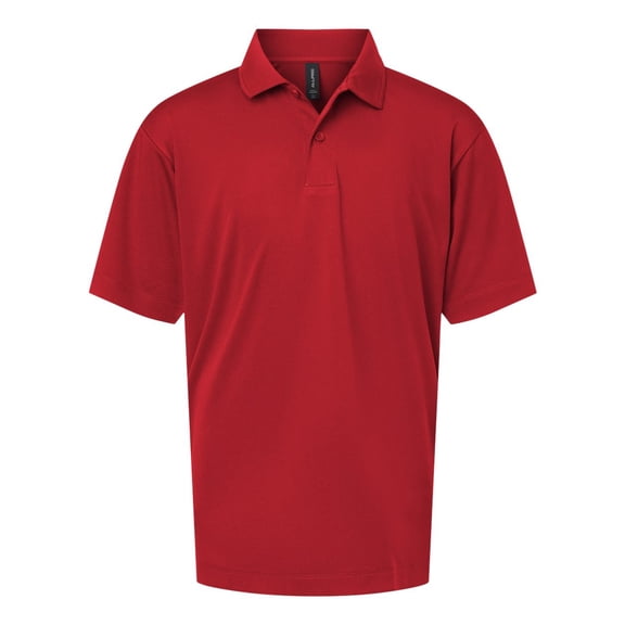 AllPro 41800Y Pro-Lock Youth Performance Polo-Red-XS