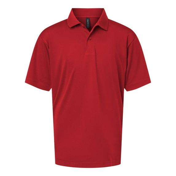 AllPro 41800Y Pro-Lock Youth Performance Polo-Red-XL