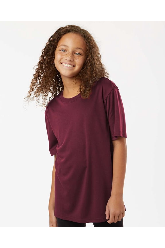 48000Y Pro-Lock Youth Performance T-Shirt-Maroon-S
