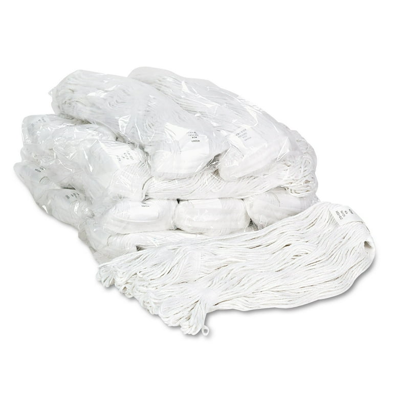 Pro Loop Web/Tailband Wet Mop Head, Rayon, #24 Size, White, 12/Carton Pro Loop Web/Tailband Wet Mop Head, Rayon, #24 Size, White, 12/Carton