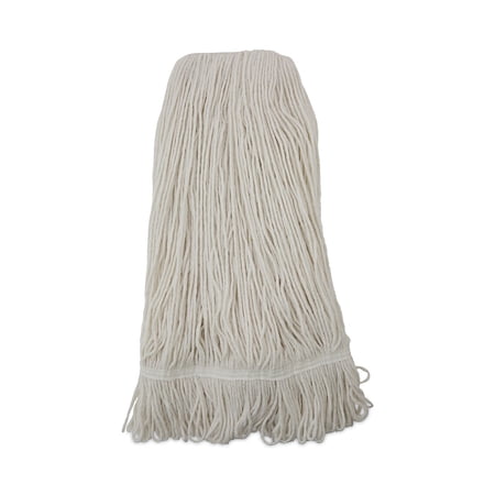 Pro Loop Web/Tailband Wet Mop Head Rayon, 24oz, White, 12/Carton