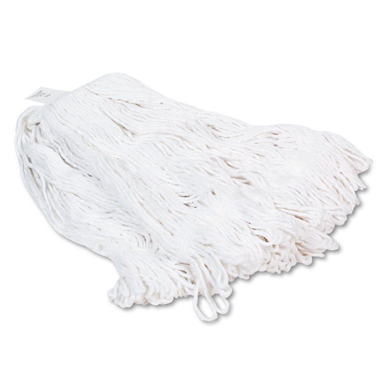 Pro Loop Web/Tailband Wet Mop Head, Rayon, 24oz, White Pro Loop Web/Tailband Wet Mop Head, Rayon, 24oz, White