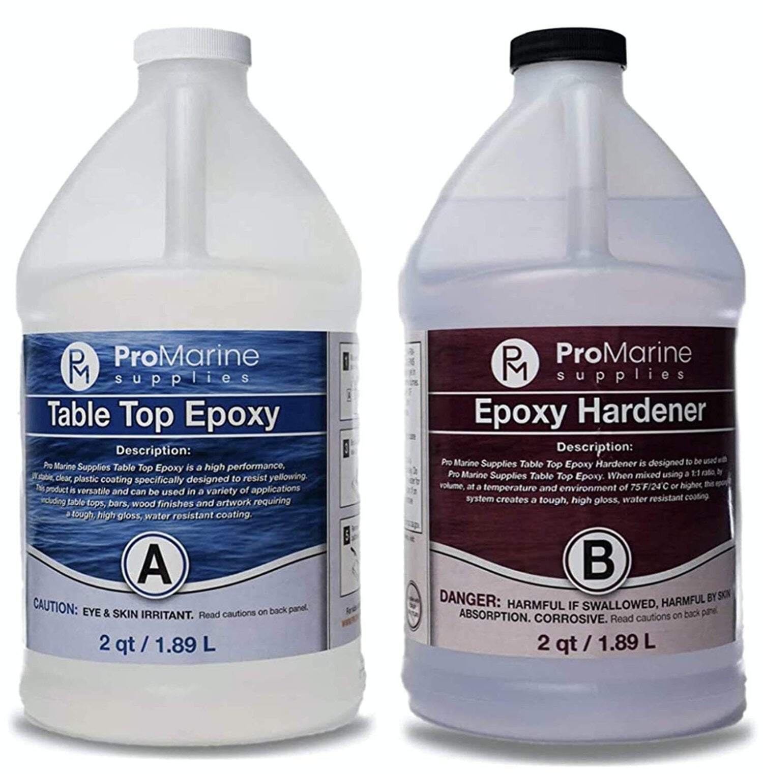 Pro Marine Supplies Crystal Clear Table Top Epoxy Resin - 1 Gallon (TT1GK)  for sale online
