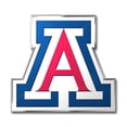 thumbnail image 1 of University of Arizona Wildcats Auto Emblem, Aluminum Metal, Embossed Team Color, Raised Decal Sticker, Full Adhesive Backing, 1 of 1